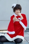 boots cosplay dress lady_santa midori original pantyhose santa santa_costume shawl side_ponytail rating:Safe score:1 user:nil!