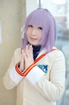 clannad cosplay fujibayashi_ryou fumi purple_hair sailor_uniform school_uniform turtleneck rating:Safe score:0 user:nil!