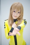 blonde_hair bodysuit cosplay hisako mori_yuki purple_eyes uchuu_senkan_yamato_2199 rating:Safe score:0 user:pixymisa