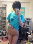 bikini iiniku_ushijima iphone self-shot shirt_lift side-tie_bikini swimsuit tshirt rating:Questionable score:8 user:nil!