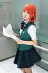 blouse cosplay kneesocks nanami_haruka_(uta_no_prince-sama) orange_hair pleated_skirt school_uniform skirt uri uta_no_prince-sama vest rating:Safe score:2 user:nil!