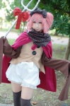bloomers blouse cape charlotte cosplay hairbow miiko pink_hair pitchfork puella_magi_madoka_magica scarf thighhighs rating:Safe score:4 user:nil!