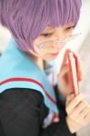 cardigan cosplay glasses nagato_yuki purple_hair sailor_uniform school_uniform shiki suzumiya_haruhi_no_yuuutsu rating:Safe score:0 user:nil!
