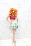 cosplay croptop kamio_yumeto miniskirt original pantyhose red_hair skirt twintails rating:Safe score:1 user:pixymisa