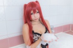 bathroom bathtub bra cleavage cosplay guguru guguru_heart kousaka_tamaki red_hair soap_suds to_heart to_heart_2 twintails wet rating:Safe score:0 user:nil!