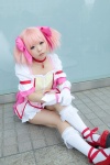 choker cosplay dress gloves hairbows kaname_madoka kneehighs pink_hair puella_magi_madoka_magica saki_kano twintails rating:Safe score:1 user:pixymisa