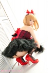 ass choker corset costume fishnet_stockings hairbow hoshimi_rika miniskirt orange_hair panties skirt thighhighs rating:Safe score:3 user:nil!