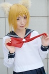 aka animal_ears blonde_hair cat_ears cosplay loveless nakano_yamato pleated_skirt sailor_uniform school_uniform skirt rating:Safe score:0 user:nil!