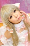 blonde_hair chii_(chobits) chobits cosplay dress mashiyu_ichigo tiered_skirt rating:Safe score:1 user:pixymisa