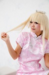 asakura_irori blonde_hair cosplay crown dress original rating:Safe score:0 user:DarkSSA