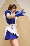 cosplay eyepatch gloves handcuffs ikkitousen maid ryomou_shimei yukino_(cosplayer) rating:Safe score:1 user:Log