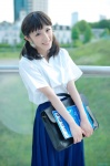blouse bookbag chamaro cosplay mukae_ritsuko pleated_skirt sakamichi_no_apollon school_uniform skirt twintails rating:Safe score:0 user:nil!