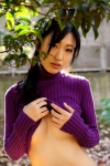 cleavage dan_mitsu eros ponytail shirt_lift sweater turtleneck underboob ys_web_525 rating:Safe score:1 user:nil!