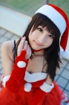 choker cleavage cosplay detached_sleeves dress original santa_costume shiratama_rei stocking_cap wand rating:Safe score:0 user:nil!