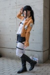 blouse boots cosplay fuyutanshio jacket ponytail sasha_blause shingeki_no_kyojin thigh_band trousers rating:Safe score:2 user:pixymisa