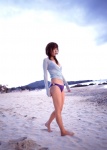 barefoot beach bikini_bottom cardigan kiguchi_aya swimsuit temptation rating:Safe score:0 user:nil!