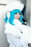 blouse blue_hair bow cosplay ear_muffs fur fur_hat gloves hat kojika nanaroa_buke pixiv_fantasia_iii shawl rating:Safe score:1 user:pixymisa