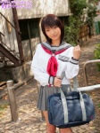 bookbag costume kneesocks murakami_airi pleated_skirt sailor_uniform school_uniform skirt rating:Safe score:0 user:nil!