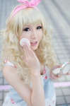 blonde_hair cleavage cosplay dress hairbow macross macross_frontier sheryl_nome wakame rating:Safe score:0 user:nil!