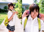 angelic_smile backpack costume minami_akina miniskirt plaid pleated_skirt polo school_uniform skirt twintails rating:Safe score:1 user:nil!