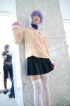 ameri clannad cosplay fujibayashi_ryou hair_ribbon miniskirt pleated_skirt purple_hair sailor_uniform school_uniform skirt thighhighs zettai_ryouiki rating:Safe score:0 user:nil!