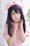 cosplay dress nurse nurse_cap nurse_uniform purple_hair tagme_character tagme_series you_(ii) rating:Safe score:0 user:nil!