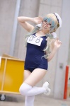 amatsuka_miyu beret cosplay glasses i-8_(kantai_collection) kantai_collection multi-colored_hair school_swimsuit swimsuit thighhighs twintails white_legwear rating:Safe score:2 user:nil!