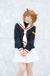 cardcaptor_sakura cosplay kinomoto_sakura komakichi pantyhose pleated_skirt sailor_uniform school_uniform sheer_legwear skirt rating:Safe score:0 user:nil!