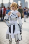 armor blonde_hair boots bunta cosplay fate/series fate/unlimited_codes gloves hairbow saber_lily rating:Safe score:0 user:pixymisa