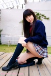 blouse bookbag kneesocks pleated_skirt school_uniform shiraishi_mizuho skirt sock_pull sweater rating:Safe score:0 user:nil!