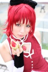 asami_uki blouse cosplay detached_sleeves hairbow puella_magi_madoka_magica red_hair sakura_kyouko rating:Safe score:0 user:pixymisa