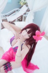 bikini_top cleavage cosplay fate/grand_order garter knives purple_hair saku sarong scathach_(fate/grand_order) shadow_queen swimsuit rating:Safe score:0 user:nil!