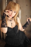 amane_misa blonde_hair choker cleavage cosplay death_note dress elbow_gloves gloves saki twintails rating:Safe score:2 user:nil!