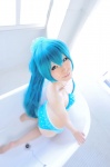 aqua_hair bathroom bathtub bikini colorful_pop_star!! cosplay haruka hatsune_miku ponytail swimsuit vocaloid rating:Safe score:0 user:nil!