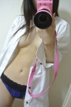 aisaka_megumi camera cleavage dress_shirt open_clothes panties self-shot rating:Safe score:6 user:nil!