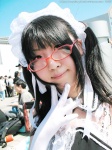 apron arisu cosplay elbow_gloves glasses gloves kore_ga_watashi_no_goshujin-sama looking_over_glasses maid maid_uniform sawatari_izumi twintails rating:Safe score:1 user:nil!