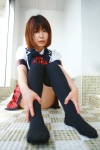 akb48 blouse cosplay nao oshima_yuko_(akb48) pleated_skirt skirt thighhighs vest zettai_ryouiki rating:Safe score:2 user:nil!