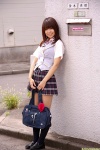 blouse bookbag costume kazama_yumi kneesocks pleated_skirt school_uniform skirt vest rating:Safe score:0 user:nil!
