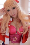 blonde_hair cleavage cosplay croptop deep_rabbit macross macross_frontier macross_frontier:_itsuwari_no_utahime saku shawl sheryl_nome shorts rating:Safe score:0 user:nil!