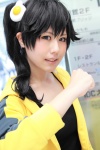 araragi_karen bakemonogatari cosplay hair_clip hatomune nisemonogatari side_ponytail tank_top track_jacket rating:Safe score:0 user:pixymisa