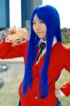 blazer blouse blue_hair cosplay ibara kawashima_ami pleated_skirt school_uniform skirt stuffed_animal toradora! rating:Safe score:0 user:nil!