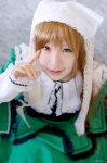 blonde_hair bonnet cosplay dress richi rozen_maiden suiseiseki tiered_skirt vest rating:Safe score:0 user:pixymisa