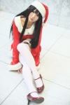 akiyama_mio cosplay dress k-on! rinami santa_costume stocking_cap thighhighs zettai_ryouiki rating:Safe score:6 user:nil!