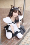 animal_ears apron cat_ears cosplay dress fingerless_gloves hairband hibe maid maid_uniform tagme_character tagme_series thighhighs twintails white_legwear zettai_ryouiki rating:Safe score:0 user:nil!