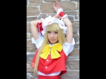 blonde_hair blouse cosplay flandre_scarlet hanausagi_manyu skirt touhou vest rating:Safe score:0 user:LittleSweetLoli