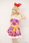aikatsu! blonde_hair cosplay dress hairbow hoshimiya_ichigo paco rating:Safe score:0 user:nil!
