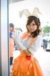 animal_ears apron blouse bunny_ears cosplay di_gi_charat gloves hiromichi skirt usada_akari waitress waitress_uniform rating:Safe score:0 user:nil!