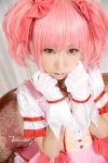arimura_chika choker cosplay dress gloves hair_ribbons kaname_madoka pink_hair puella_magi_madoka_magica twintails rating:Safe score:1 user:nil!