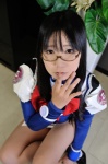 blouse chocoball cosplay fujisawa_yayoi glasses miniskirt ojou_matsuri_final pantyhose sheer_legwear skirt uchuu_no_stellvia rating:Safe score:3 user:nil!