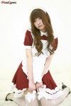 apron dress fishnet_stockings hairband maid maid_uniform sasaki_airi skirt skirt_lift thighhighs zettai_ryouiki rating:Safe score:0 user:nil!